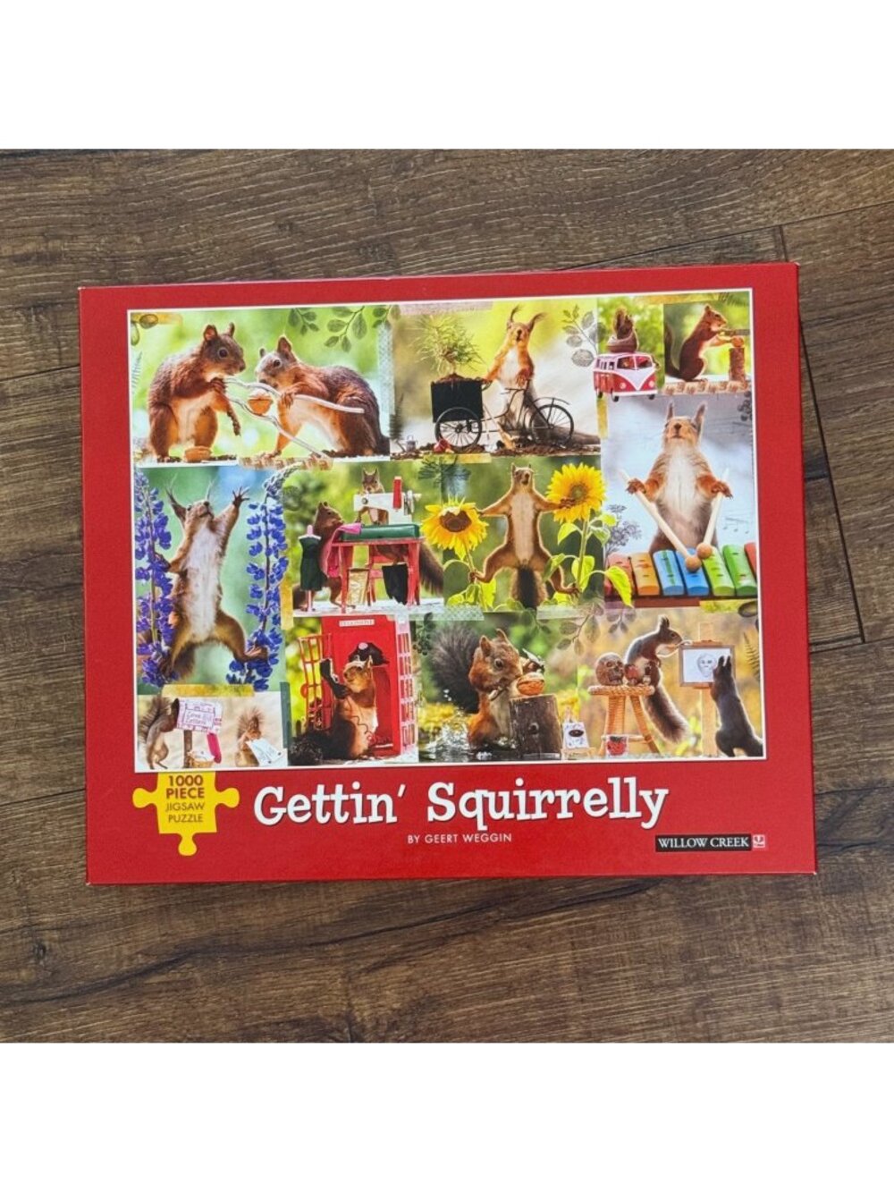 Gettin' Squirrelly 1000-Piece Jigsaw Complete Puzzle by Geert Weggin